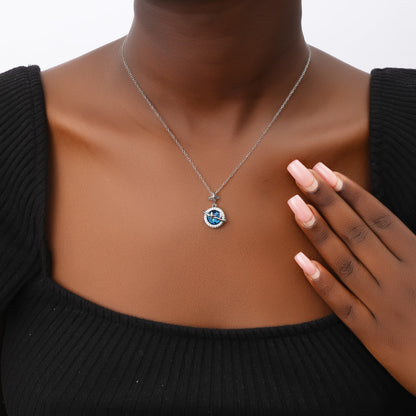 Planet Titanium Steel Necklace