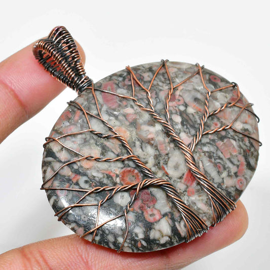 Gaia’s Embrace – Copper-Wrapped Tree of Life Pendant