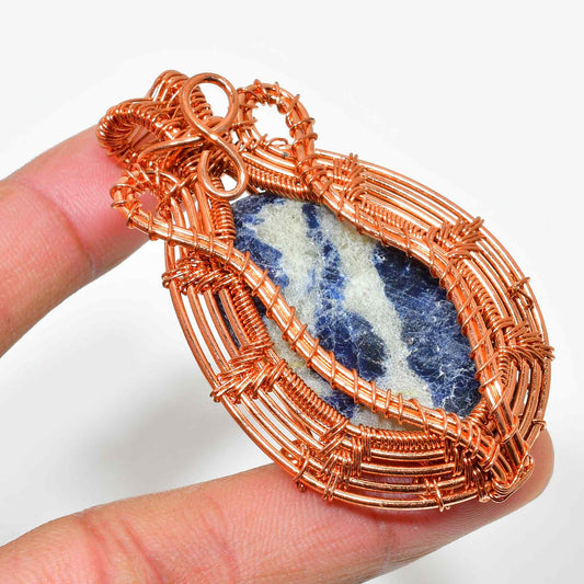 Serene Harmony – Sodalite Copper Pendant