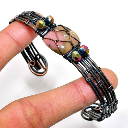 Gaia’s Embrace – Gemstone Wirework Bracelet