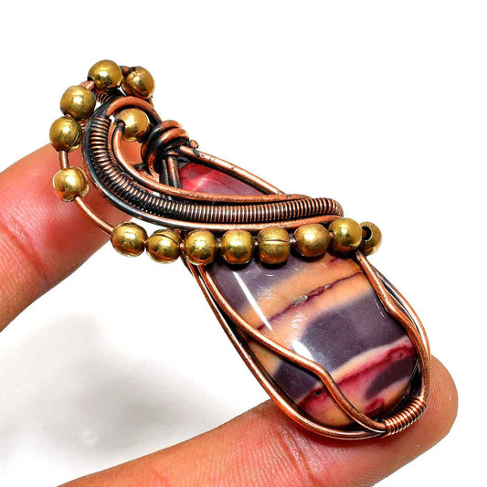Ember’s Embrace – Jasper & Copper Pendant