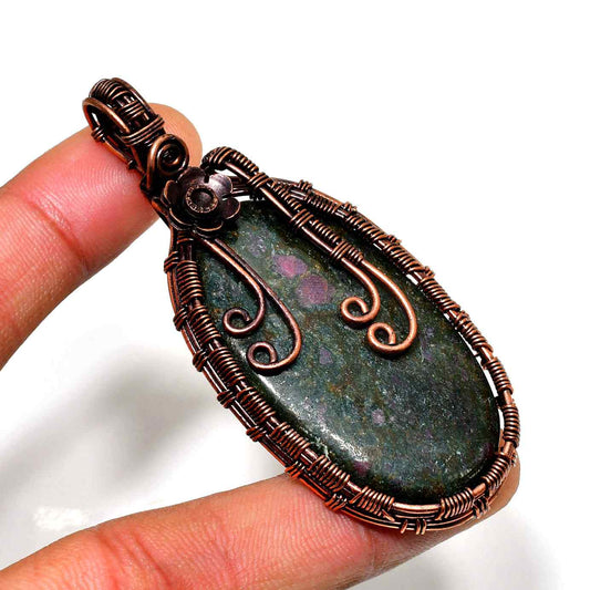 Ezra’s Veil – Natural Stone Copper Pendant