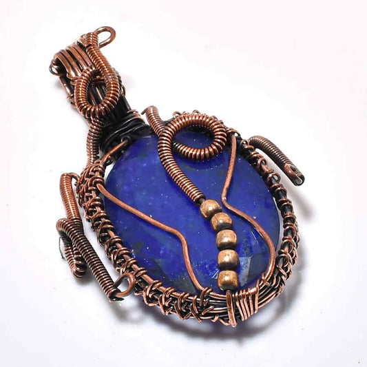 Clarity’s Embrace – Lapis Lazuli Copper Pendant