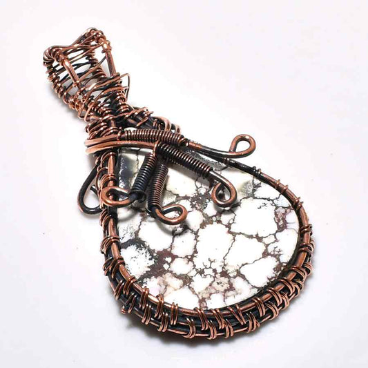 Serenity’s Embrace – Copper-Wrapped Grounding Stone Pendant