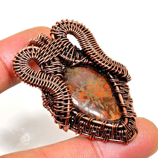 Terra’s Embrace – Jasper Copper Pendant