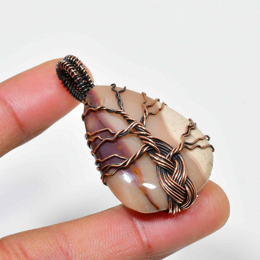 Terra’s Anchor – Oxidized Copper Agate Pendant