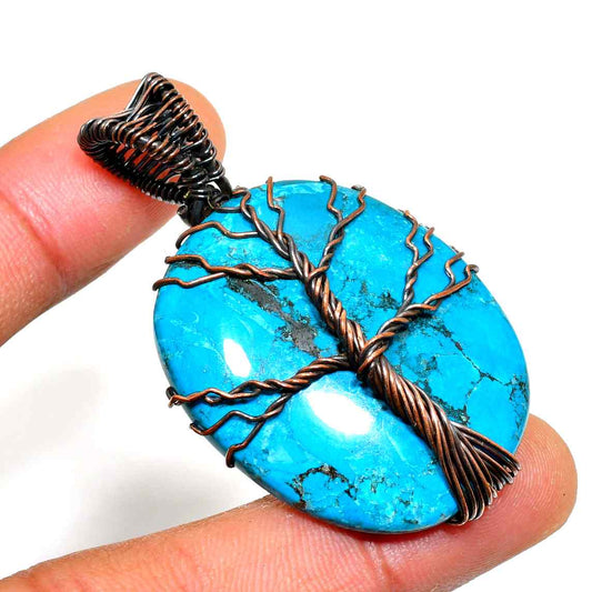 Aurora’s Grove – Turquoise Copper Pendant