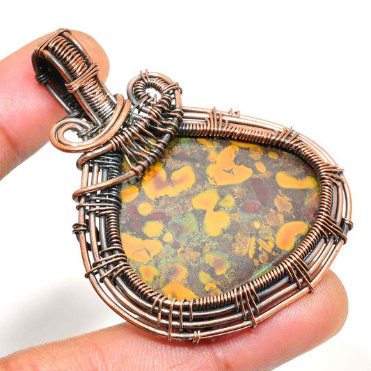 Gaia’s Embrace – Jasper & Copper Pendant