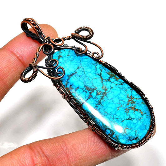 Tranquil Tide – Turquoise Copper Pendant