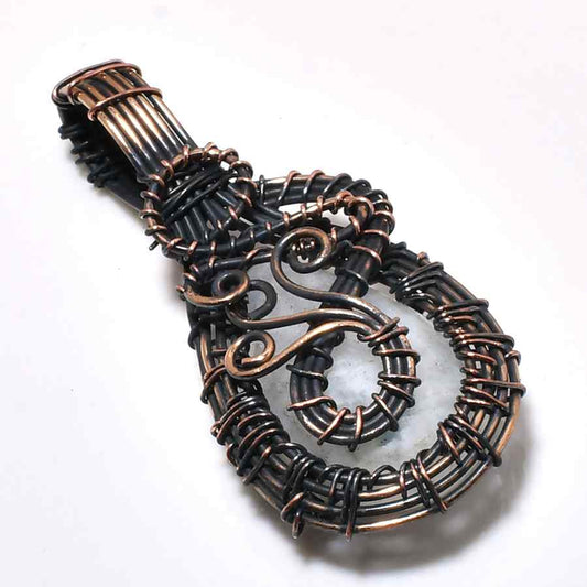 Ezra’s Veil – Oxidized Copper Amethyst Pendant