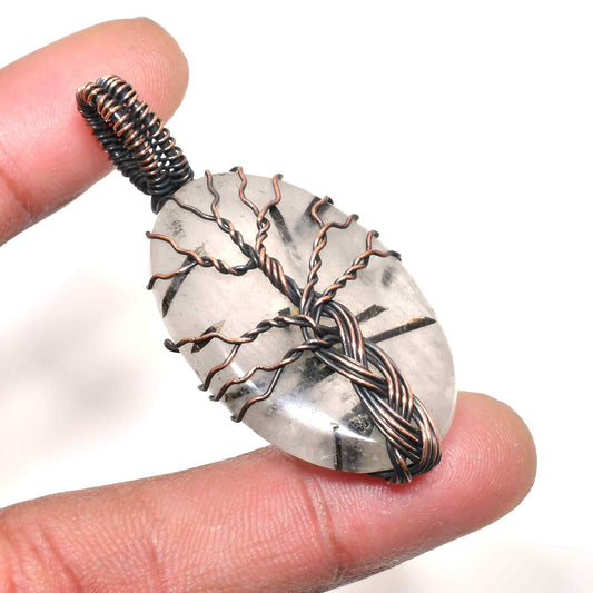 Gaia’s Embrace – Crystal Tree of Life Copper Pendant