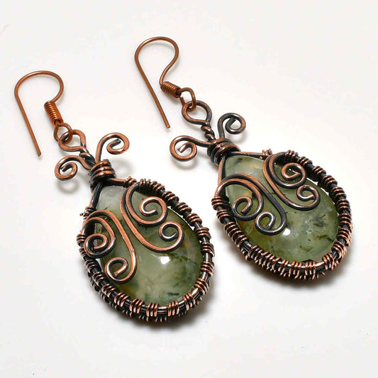 Harmony’s Embrace – Jade & Copper Earrings
