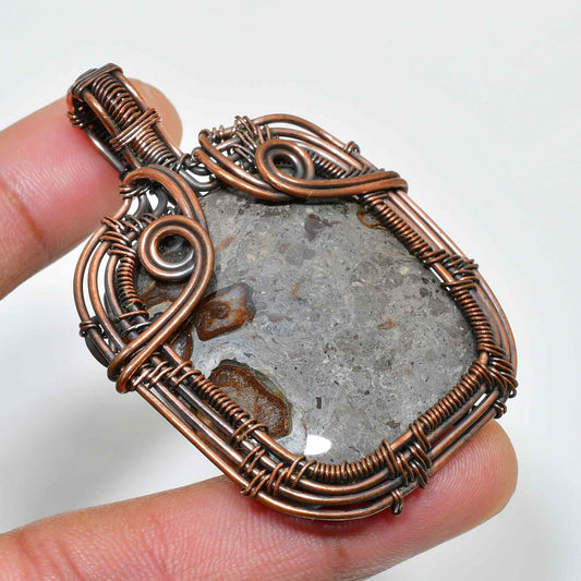 Gaia’s Embrace – Earthstone Copper Pendant