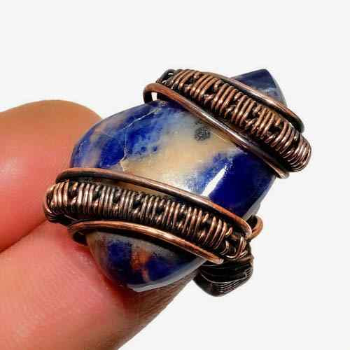 Celestial Balance – Sodalite Copper Pendant
