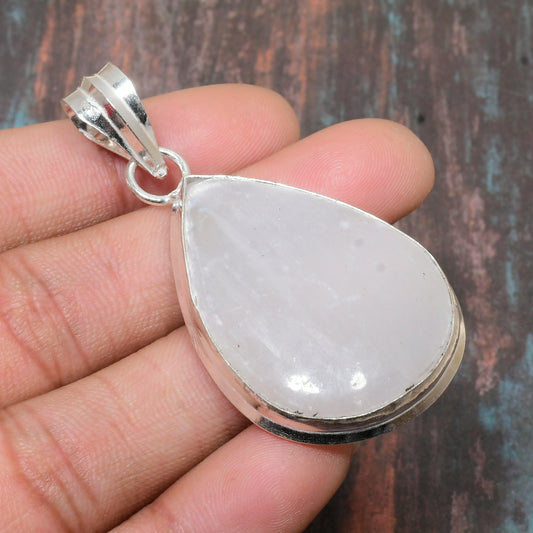 Serenity’s Embrace – Rose Quartz & Sterling Silver Pendant