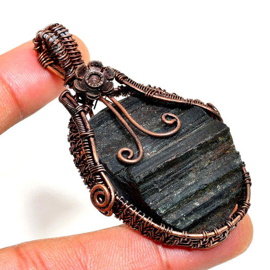 Earth’s Guardian – Black Tourmaline & Copper Pendant
