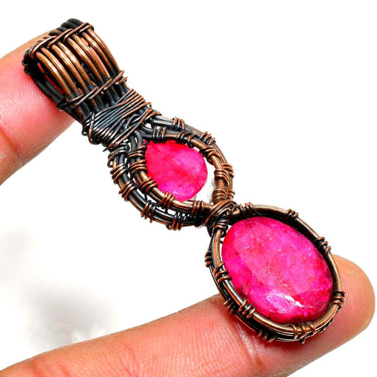Scarlet Ember – Ruby Elixir Copper Pendant