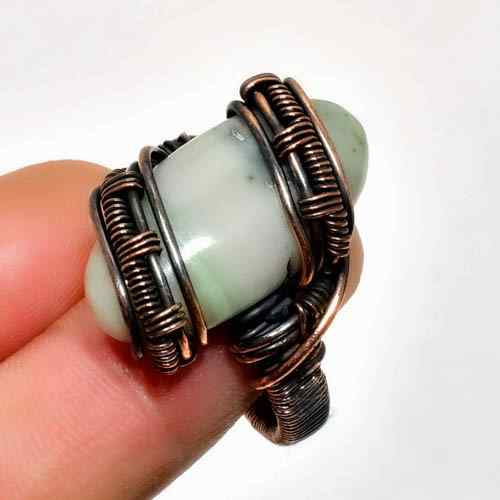 Serenity’s Embrace – Jade & Oxidized Copper Ring