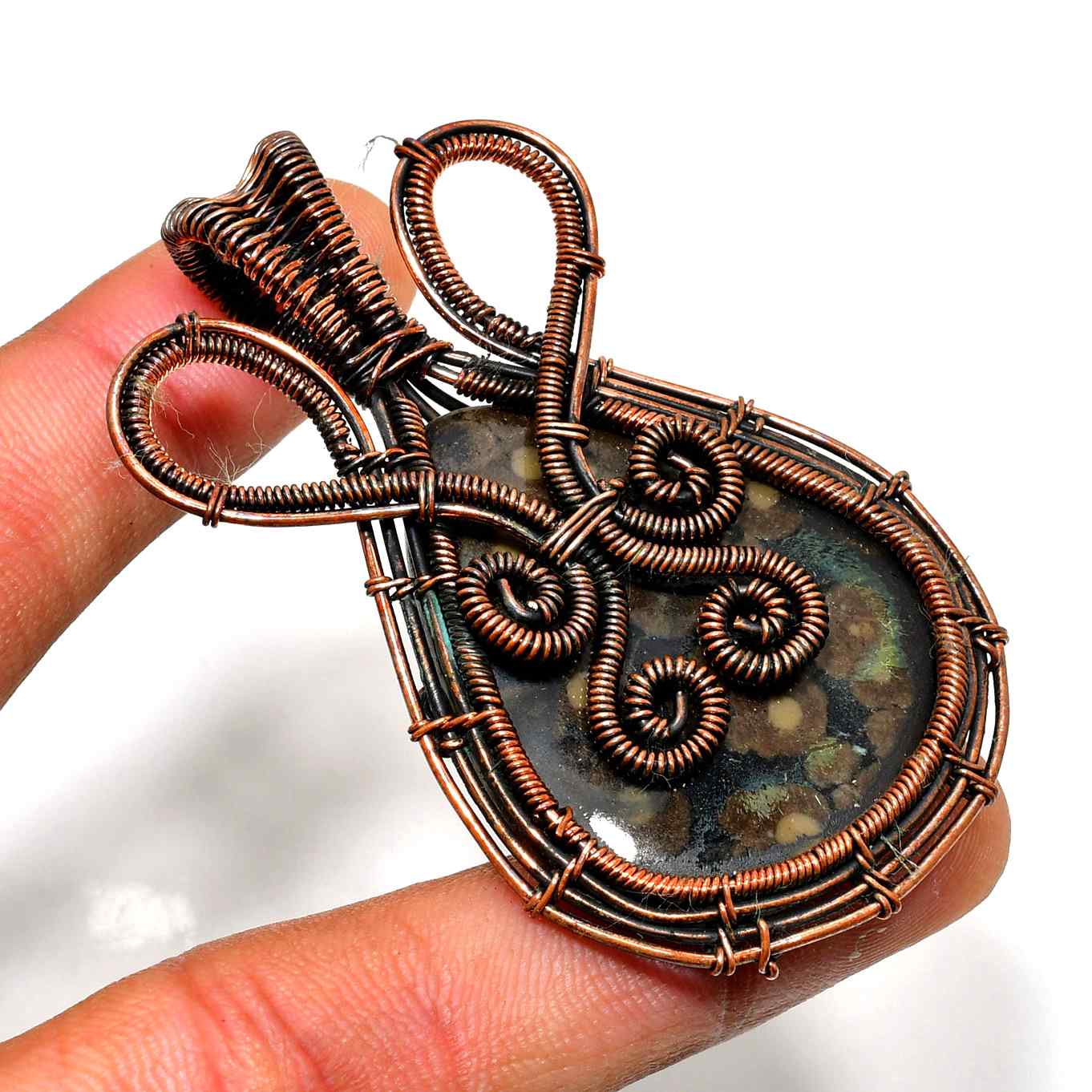 Oracle’s Embrace – Amethyst & Copper Pendant