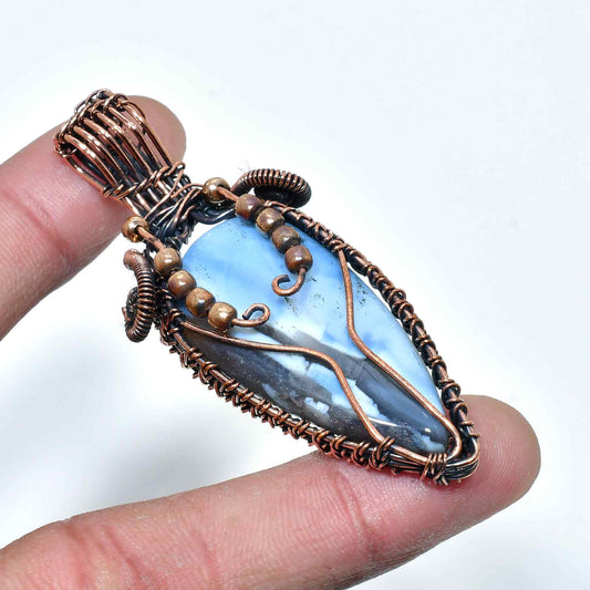 Terra’s Balance – Agate & Copper Pendant