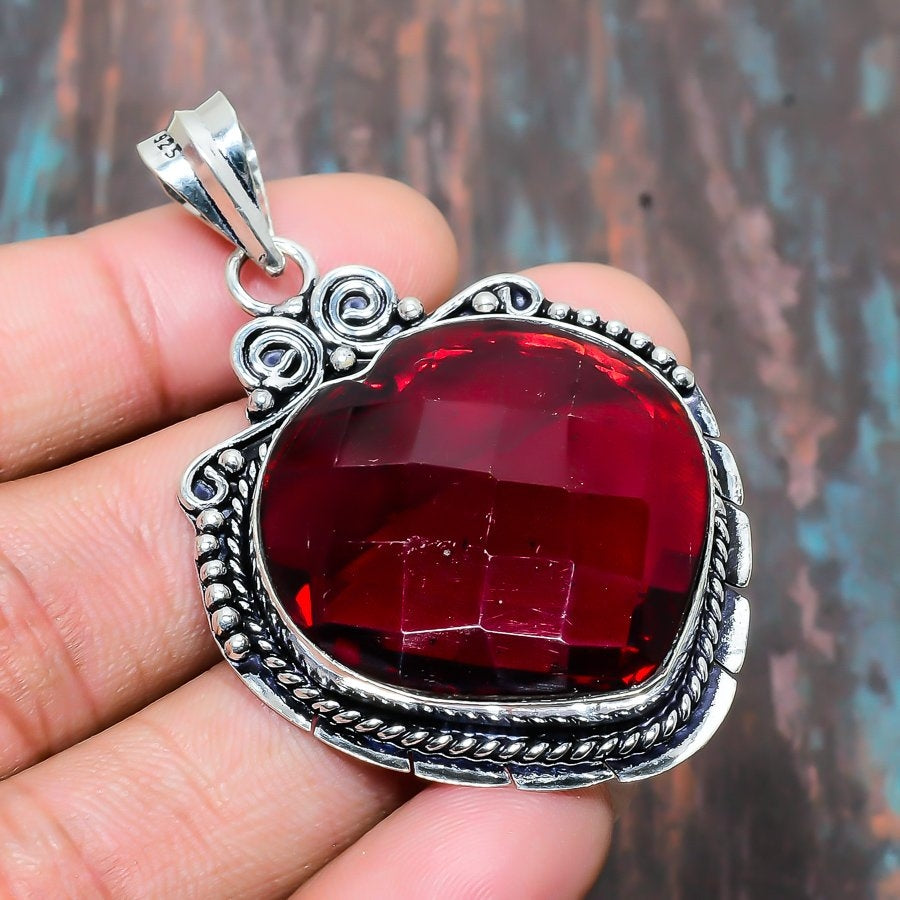 Crimson Dream – Sterling Silver Ruby Pendant