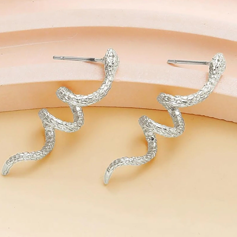 Serpent Twist Vintage Stud Earrings
