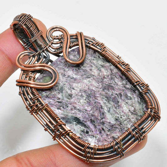 Serenity’s Heart – Oxidized Copper Amethyst Pendant