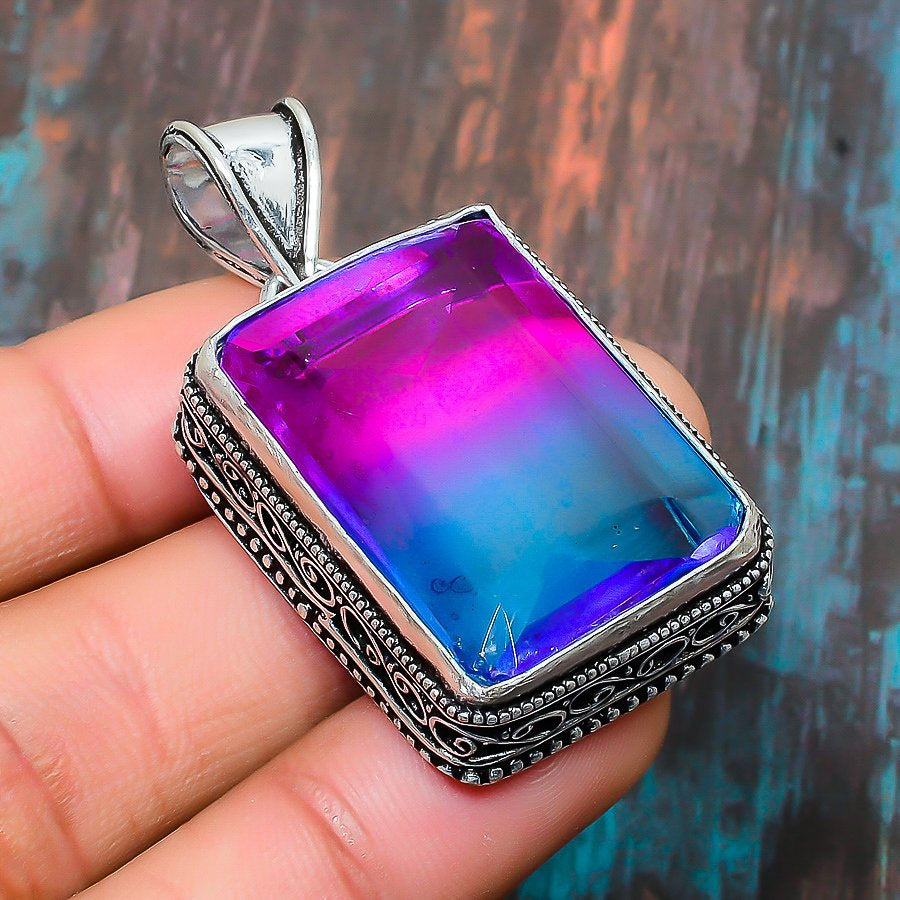 Bohemian Reverie – Sterling Silver Fluorite Pendant