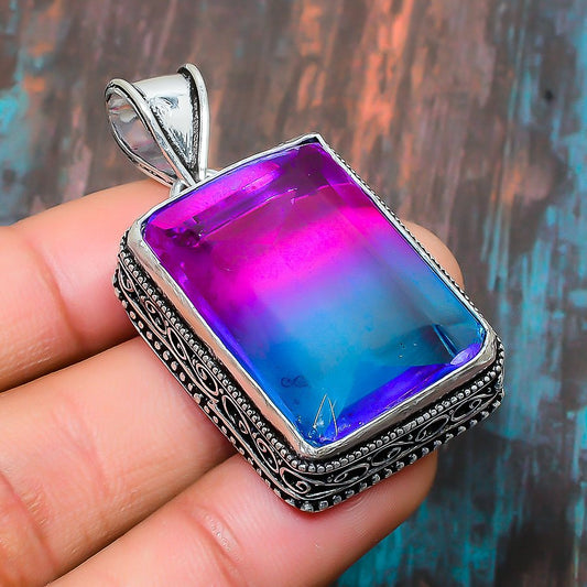 Bohemian Reverie – Sterling Silver Fluorite Pendant