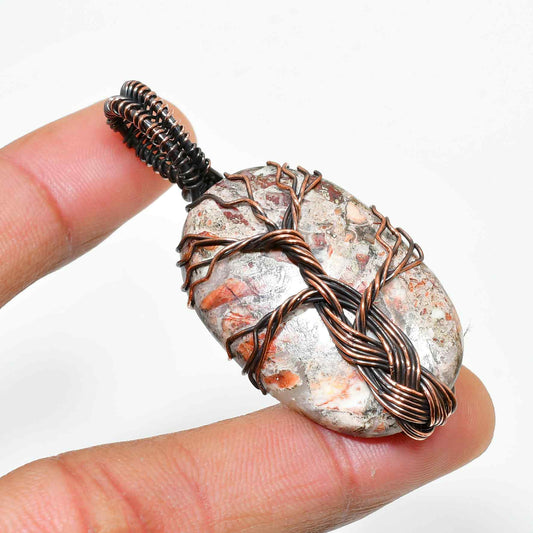 Gaia’s Embrace – Jasper & Copper Pendant