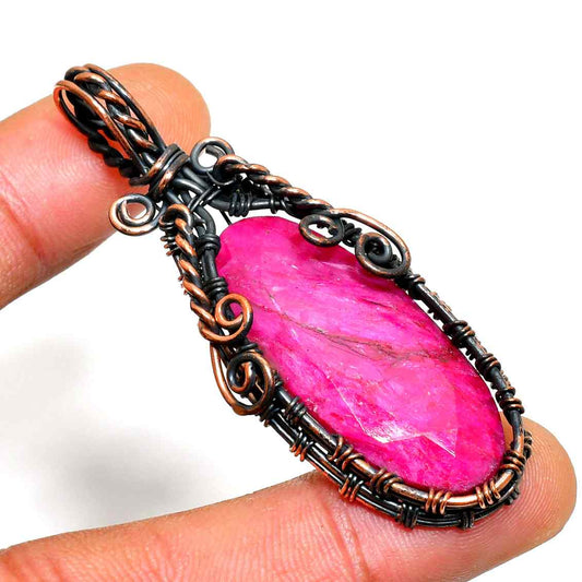 Ruby’s Embrace – Ruby & Oxidized Copper Pendant