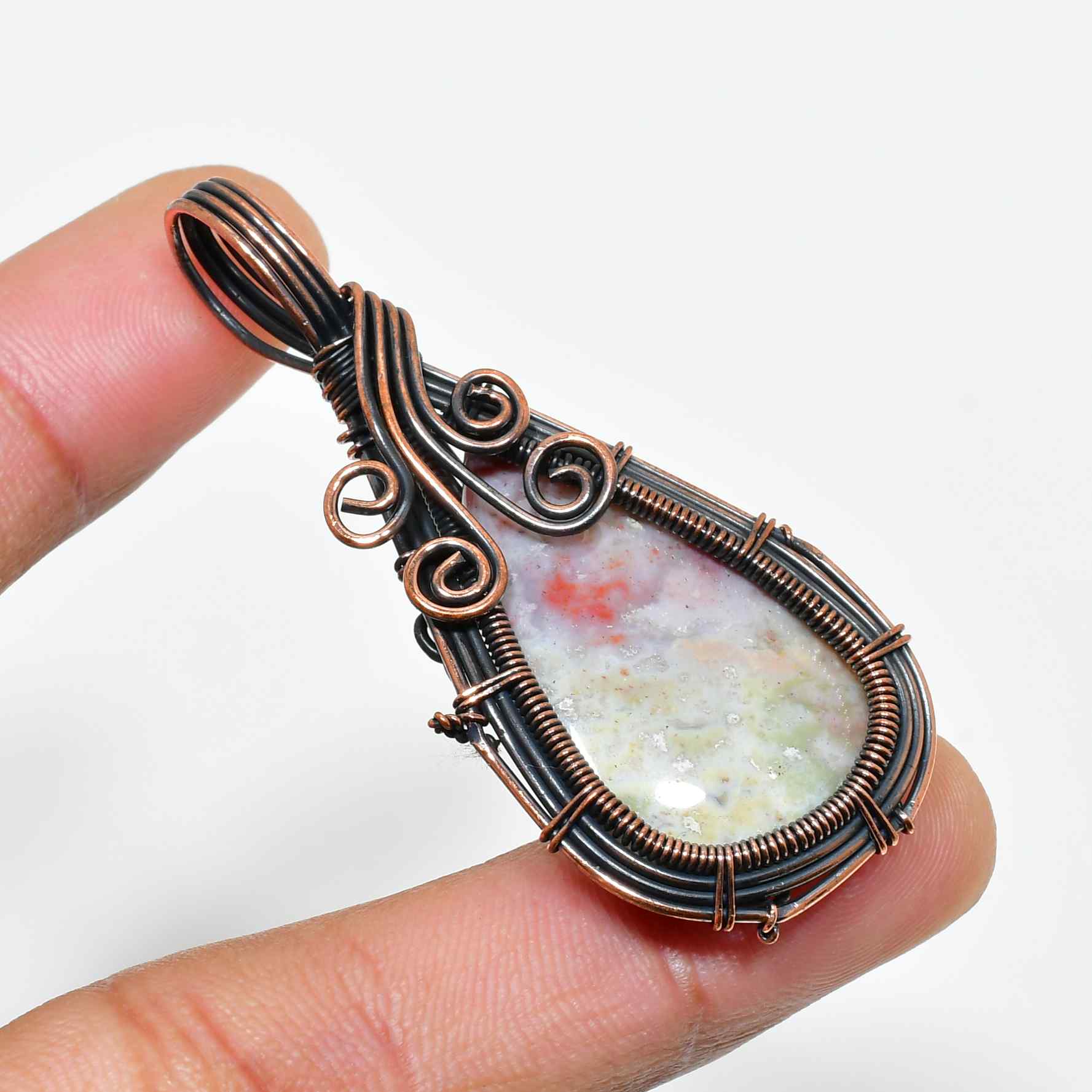 Aurora’s Crown – Amethyst Copper Pendant