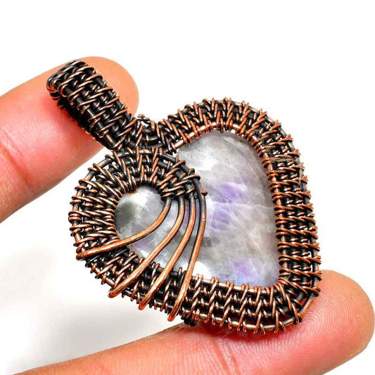 Ezra’s Heart – Amethyst Copper Pendant