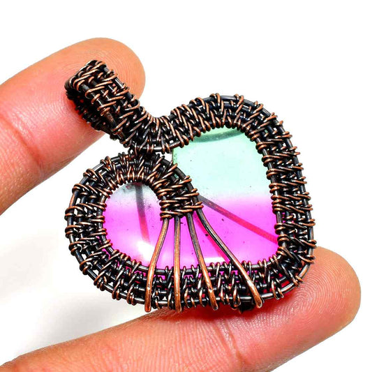 Serenity’s Heart – Botswana Agate Copper Pendant