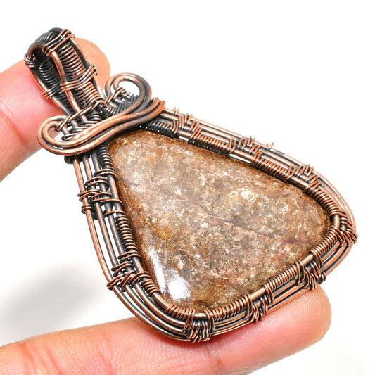 Gaia’s Embrace – Copper Wrapped Crystal Pendant