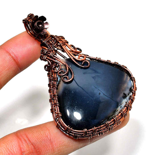 Celestial Harmony – Copper Obsidian Pendant