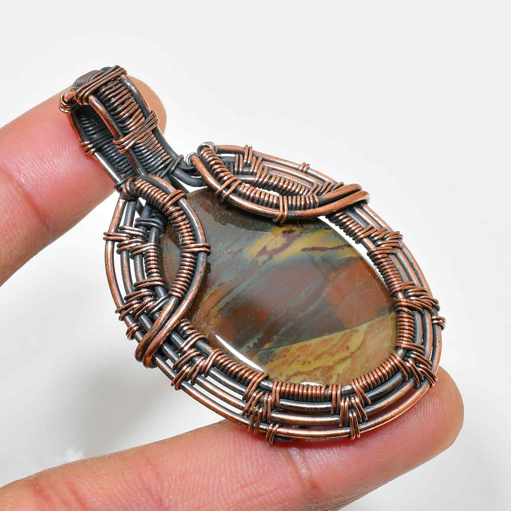 Gaia’s Anchor – Earthstone Copper Pendant