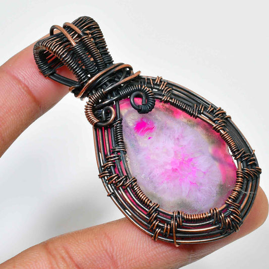 Gaia’s Anchor – Agate Copper Pendant