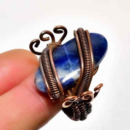 Ocean’s Whisper – Sodalite Copper Ring