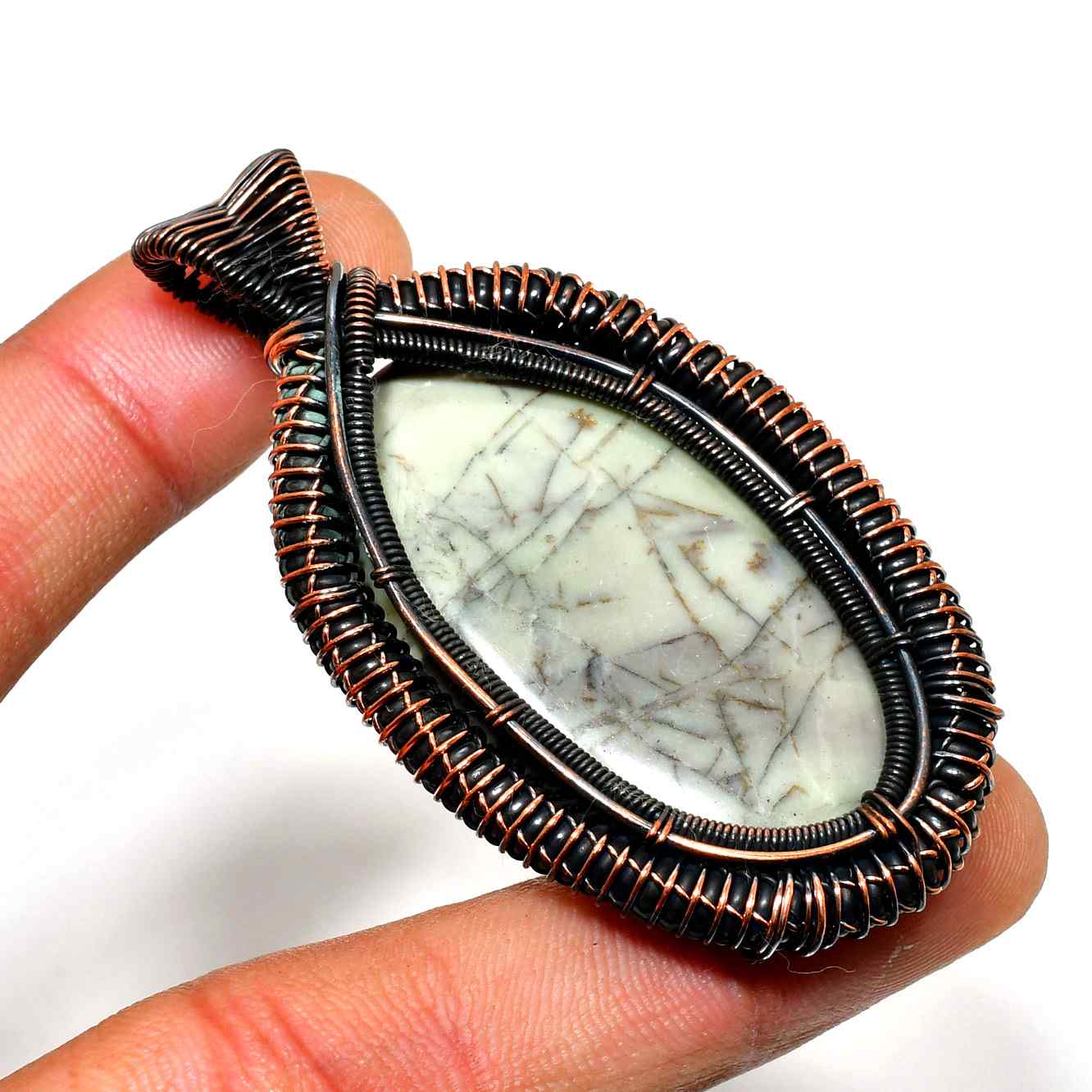 Gaia’s Anchor – Jasper Copper Pendant