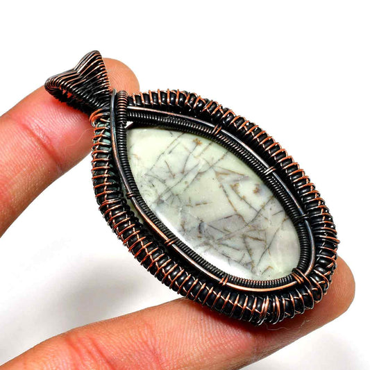 Gaia’s Anchor – Jasper Copper Pendant