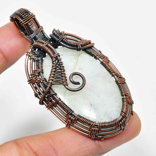 Gaia’s Embrace – Raw Stone Copper Pendant