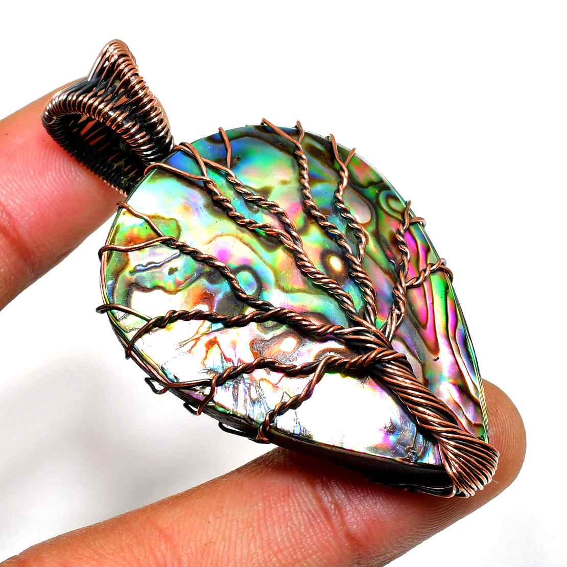 Ocean’s Arbor – Abalone Tree of Life Pendant