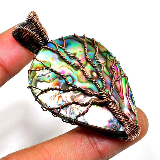 Ocean’s Arbor – Abalone Tree of Life Pendant