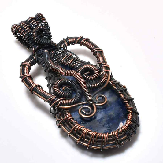 Ezra’s Veil – Lapis Lazuli Copper Pendant