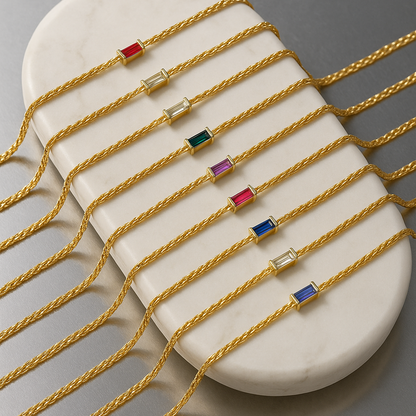 Birthstone Square Bracelet