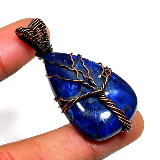 Azure Whisper – Lapis Copper Pendant