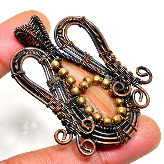 Aurora’s Veil – Amethyst Copper Pendant