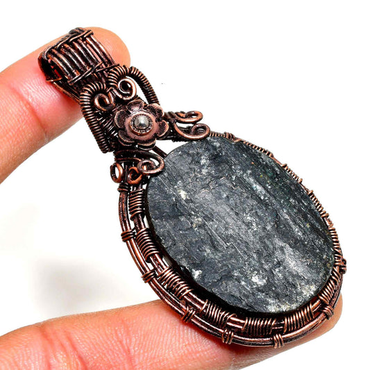 Gaia’s Aegis – Black Tourmaline Copper Pendant