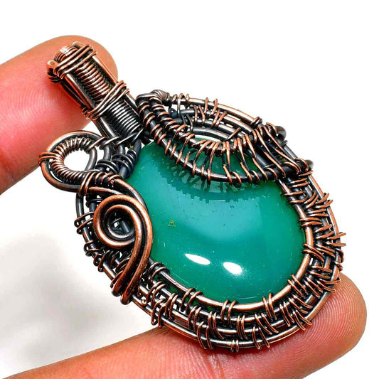 Serenity’s Embrace – Aventurine & Copper Pendant